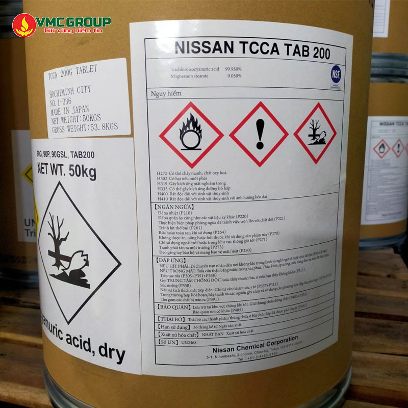TCCA 90 Nissan dang vien 200g thung 50kg Nhat Ban