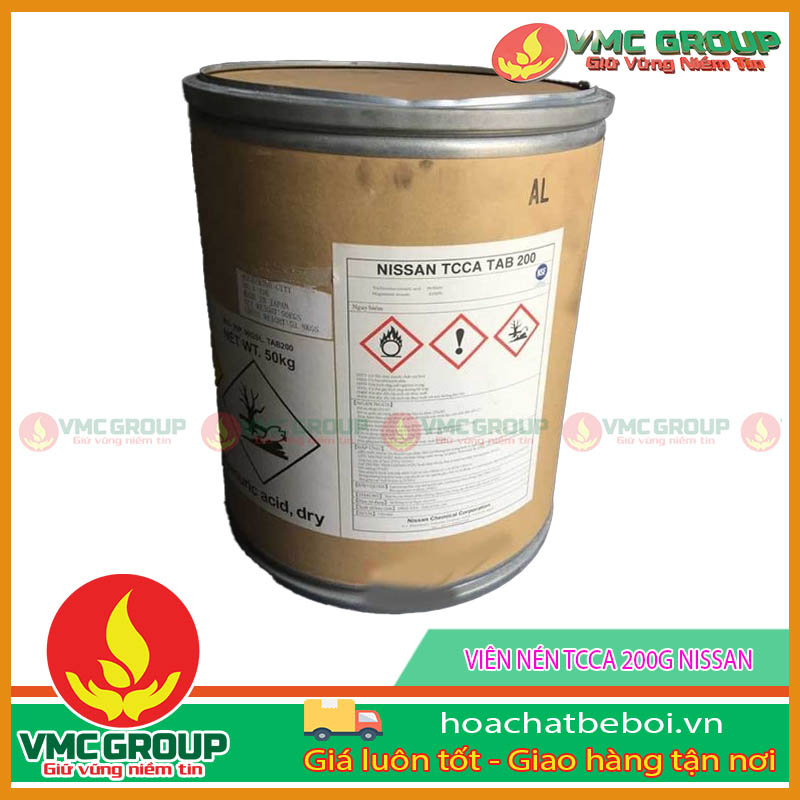 TCCA 90 Nissan dạng viên 200gr vien nen TCCA 200gam Nissan