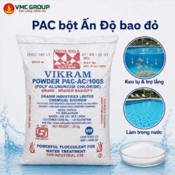 PAC dang bot an do bao do 25kg - Vikram Powder PAC AC 100S - Polyaluminium Chloride