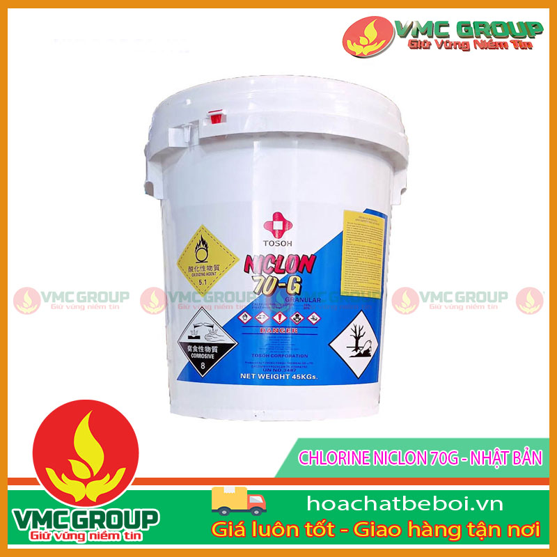 Chlorine Niclon 70G Tosoh Nhật Bản Chlorine Niclon 70G Tosoh Nhật Bản