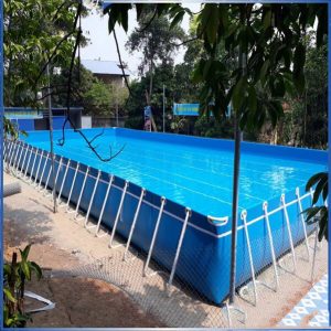 BỂ BƠI BẰNG BẠT KÍCH THƯỚC 6.6m x 8.1m BƠI DI ĐỘNG