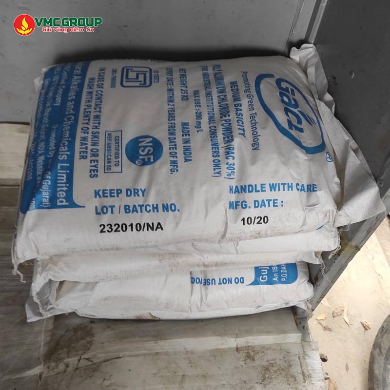 PAC 30 an do GACL bao 25kg Poly Aluminium Chloride