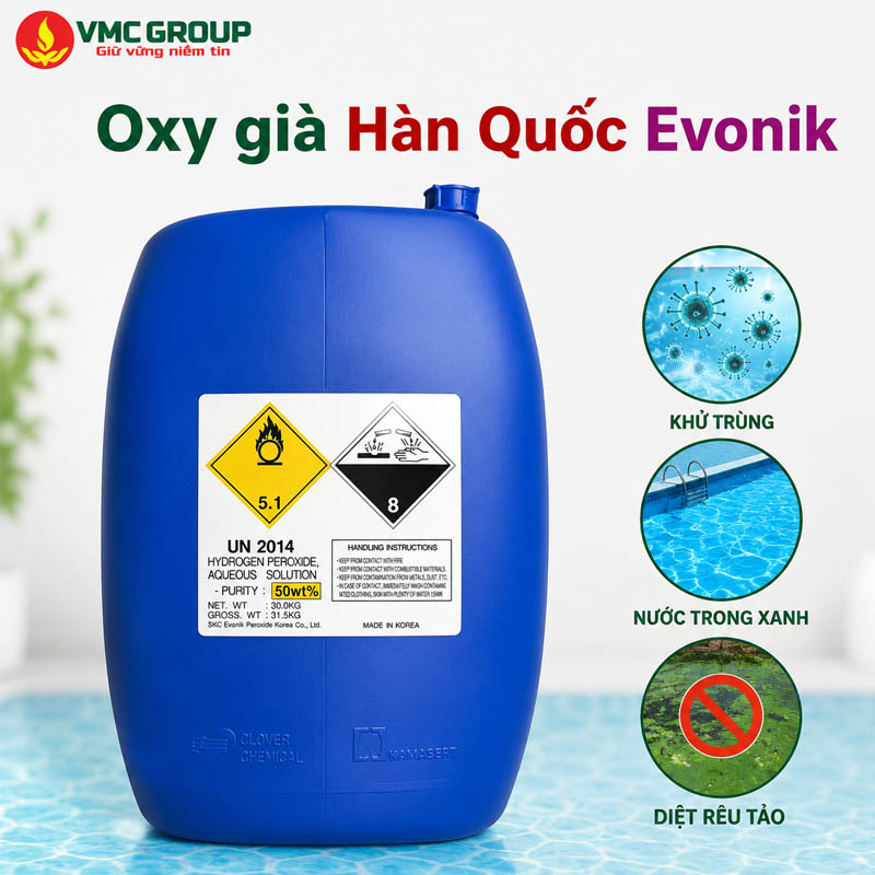 Oxy gia Han Quoc Evonik can 30kg Hydrogen Peroxide