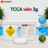TCCA viên 2g 5kg/xô - Viên sủi TCCA 2g khử trùng nước bể bơi