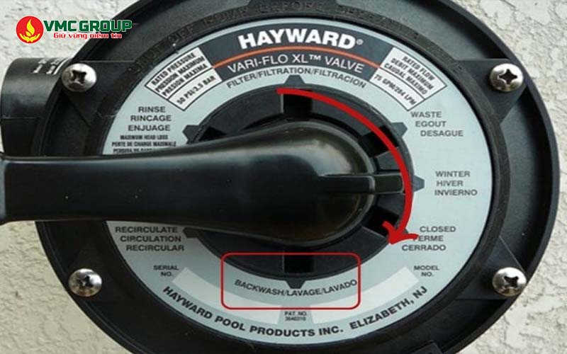 Rửa ngược (Backwash) bình lọc hồ bơi