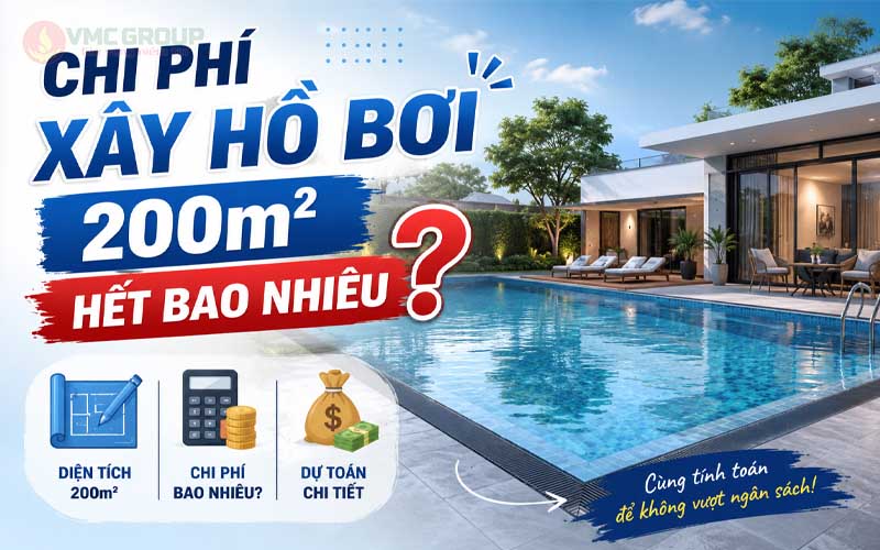 Chi phí xây bể bơi 200m2
