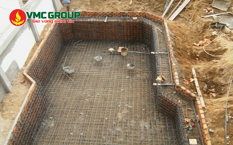 Đan thép kết cấu bể bơi