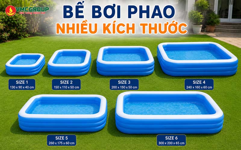 Cần chọn kích thước bể bơi phao phù hợp