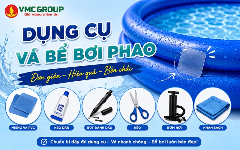 Dụng cụ vá bể bơi phao