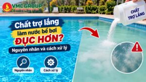 Chất trợ lắng làm nước bể bơi đục hơn