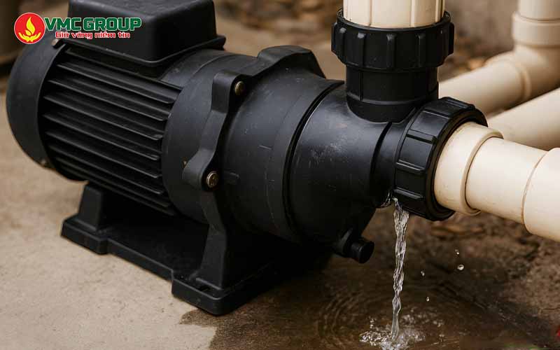 Máy bơm bị rò rỉ nước