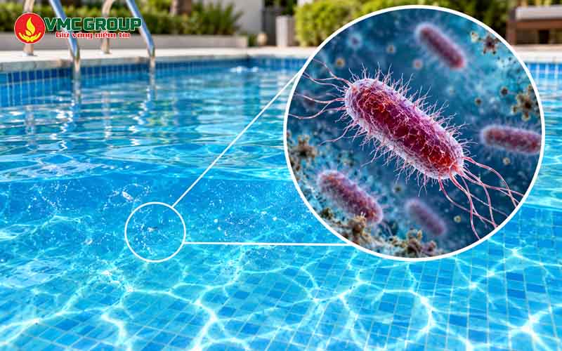 Vi khuẩn E.coli trong hồ bơi